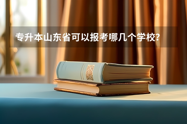 专升本山东省可以报考哪几个学校？ 山东招收专升本的大学