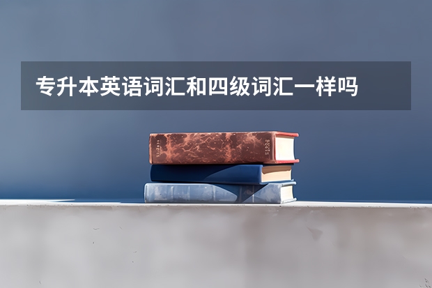 专升本英语词汇和四级词汇一样吗