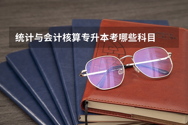统计与会计核算专升本考哪些科目