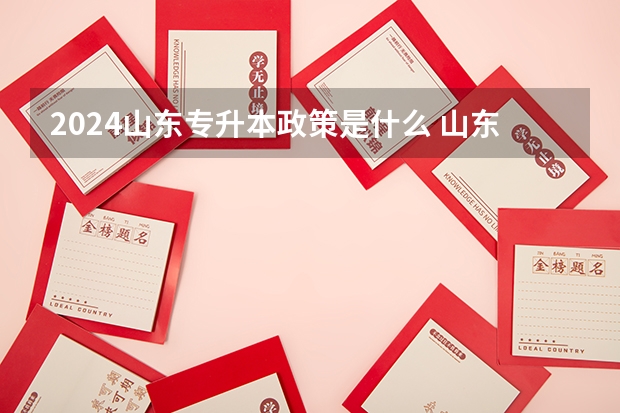 2024山东专升本政策是什么 山东省教育厅专升本2023年政策